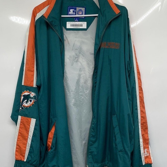 Miami Dolphins Teal and Orange Men's Jacket - Picture 1 of 3
